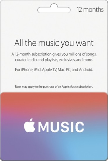 Comprar tarjeta regalo: Apple Music Card