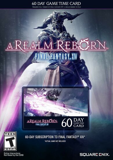 Comprar tarjeta regalo: Final Fantasy XIV: A Realm Reborn 60 Day Time Card NINTENDO