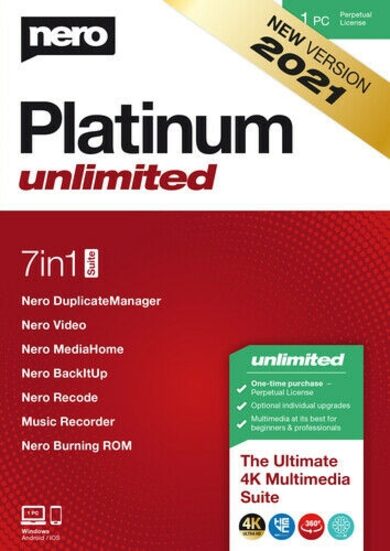 Buy Software: Nero Platinum Unlimited 2021 NINTENDO